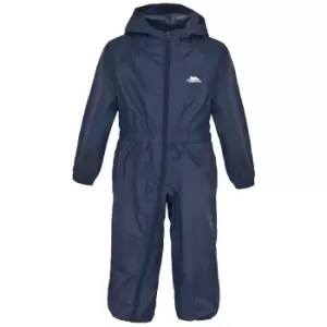 Trespass Babies Button Waterproof Rain Suit (6/12 Months) (Navy Blue)