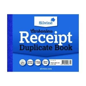 Silvine Carbonless Duplicate Receipt Book 102x127mm Pack of 12 720-T