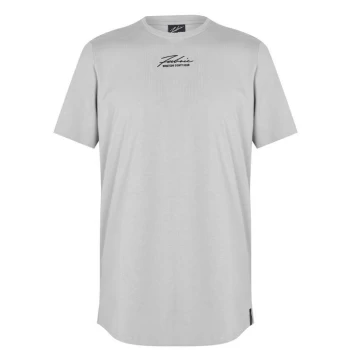 Fabric Embroidered Signature T-Shirt - Grey