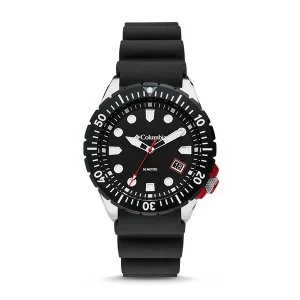 Pacific Outlander Black 3-Hand Date Black Silicone Watch