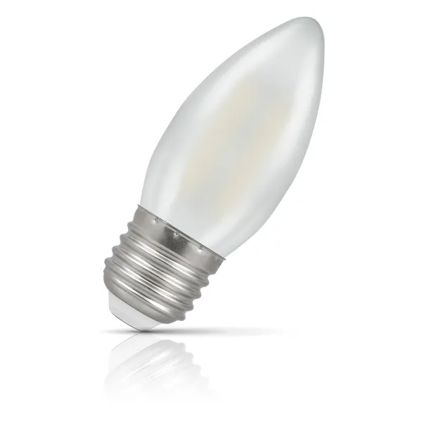 Crompton Lamps LED Candle 2.2W E27 Filament Cool White Pearl (25W Eqv)