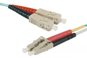 5m Fibre OM4 50 125 Aqua SCLC Cable