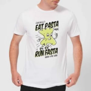 EAT PASTA RUN FASTA T-Shirt - White - 5XL