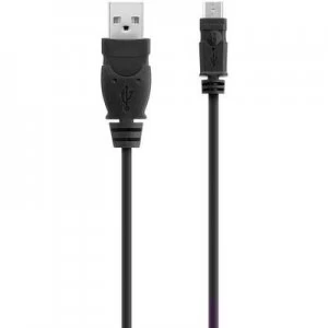 Belkin USB 2.0 Cable [1x USB 2.0 connector A - 1x USB 2.0 connector Micro B] 0.90 m Black gold plated connectors