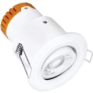 Aurora Enlite 8W Matt White Adjustable Dimmable Integrated Downlight Warm White - EN-DE82MW/30