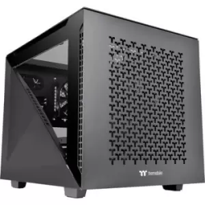 Thermaltake Divider 200 TG Air Black Microtower PC casing Black 2 built-in fans, Window, Dust filter