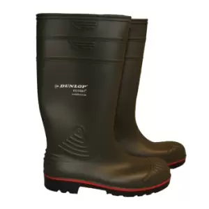 Dunlop Mens Acifort Heavy Duty Full Safety Wellies (8 UK) (Red/Brown)