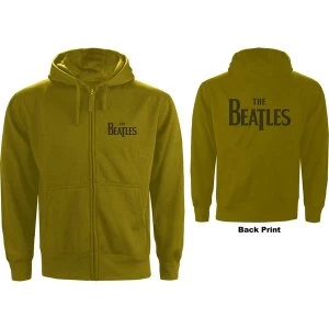 The Beatles - Drop T Logo Mens XXX-Large Zipped Hoodie - Green