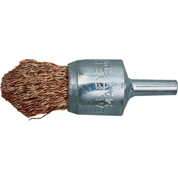 York - 12MM Brass, Crimped Wire Pointed End De-carbonising Brush - 30SWG