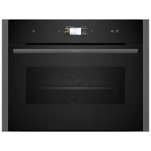 Neff C24FS31G0B N90 Built In Compact Oven with Steam in Black 47L