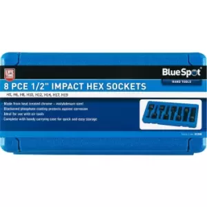8 Piece 1/2" Impact Hex Sockets (H5-H19)