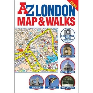 A-Z London Map and Walks 2018 Sheet map, folded