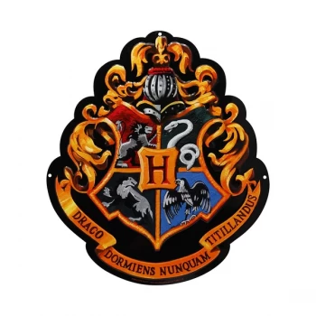 Harry Potter - Metal plate "Hogwarts" (28x32) With hook