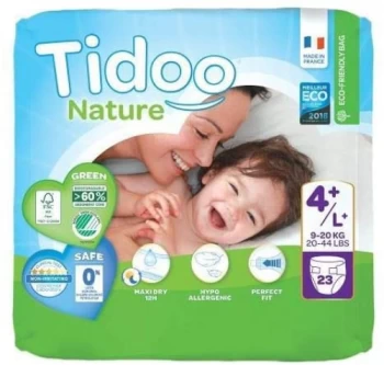 Tidoo Nappies - Size 4+/L+ (9 - 20kg) - 23s