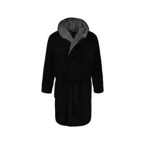 Duke Mens Newquay Hooded Dressing Gown (6XL) (Black)