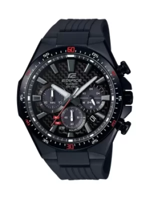 Casio Mens Edifice Chronograph Black Resin Strap Watch