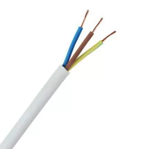 Zexum 0.75mm 4 Core Heat Resistant Flex Cable White 3094Y - 5 Meter