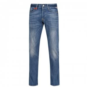Replay Straight Mens Jeans - Light Blue