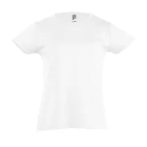 SOLS Girls Cherry Short Sleeve T-Shirt (6yrs) (White)