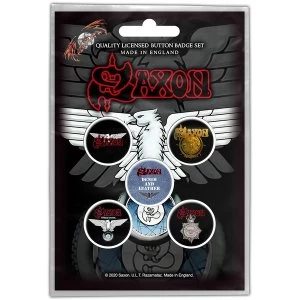 Saxon - Wheels Of Steel Button Badge Pack