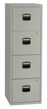 Bisley A4 Personal Filing Cabinet 4 Drawer Grey