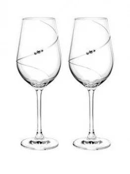Portmeirion Auris Red Wine Glasses With Swarovski Crystals -Set Of 2