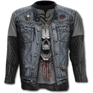 Thrash MetalAllover Mens XX-Large Long Sleeve T-Shirt - Black