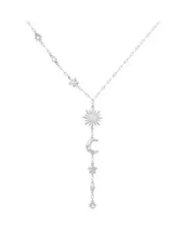 Bibi Bijoux Silver 'Cielo' Lariat Charm Necklace, Silver, Women
