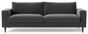 Swoon Evesham Velvet 3 Seater Sofa - Granite Grey