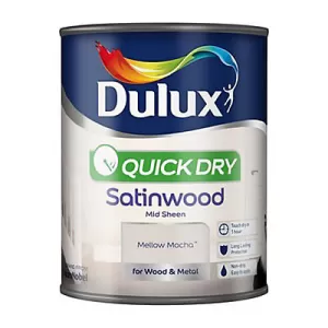 Dulux Quick Dry Mocha Satinwood Mid Sheen Paint 750ml