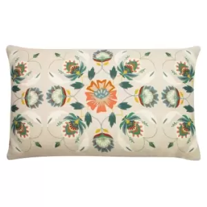 Folk Floral Cushion Multicolour, Multicolour / 43 x 43cm / Polyester Filled