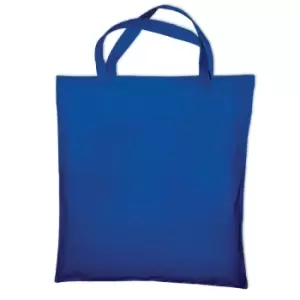 Jassz Bags "Cedar" Cotton Short Handle Shopping Bag / Tote (One Size) (Royal)