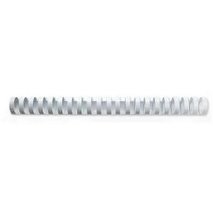 Original GBC CombBind Binding Combs Plastic 21 Ring 145 Sheets A4 16mm White 1 x Pack of 100 Binding Combs