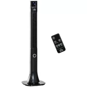 Homcom Oscillating Tower Fan With Remote Control - Black