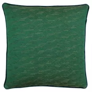 Highbury Jacquard Cushion Emerald/Gold, Emerald/Gold / 50 x 50cm / Cover Only