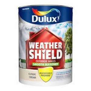 Dulux Weathershield All Weather Protection Classic Cream Smooth Masonry Paint 5L