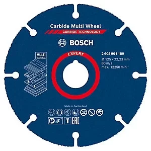 Bosch 2608901189 Expert Carbide Multi Material Cutting Disc 125 x 1 x 22.23mm
