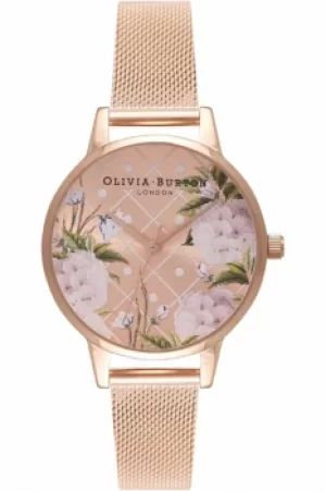Ladies Olivia Burton Dot Design Floral Mesh Watch OB16DD06