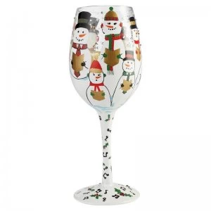 Lolita Singing in the Snow Wine Glass