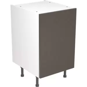 Kitchen Kit Flatpack Slab Kitchen Cabinet Base Unit Super Gloss 500mm in Graphite MFC
