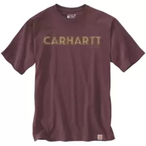 Carhartt Mens Logo Graphic Relaxed Fit Short Sleeve T Shirt XL - Chest 46-48' (117-122cm)