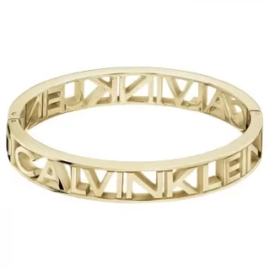 Calvin Klein Mania Yellow Gold Tone Closed Bangle Bracelet
