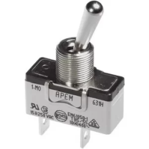 APEM 637H/2 Toggle switch 250 V AC 10 A 1 x (On)/Off/(On) momentary/0/momentary