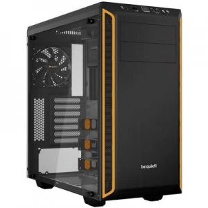 BeQuiet Pure Base 600 Midi tower PC casing Black/orange Insulated, Window, 2 built-in fans