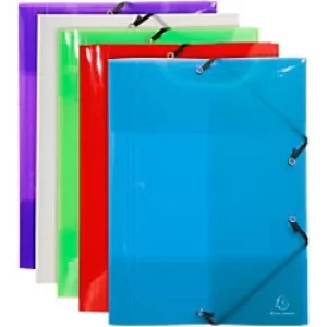 Crystal Elasticated 3 Flap Folder A3, Assorted, Pack of 10