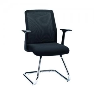 First Visitor Chair With Chrome Frame CH3302BK