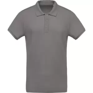 Kariban Mens Organic Pique Polo Shirt (XXL) (Storm Grey)