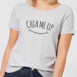 Chia Me Up Womens T-Shirt - Grey - 3XL