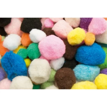 Artstraws - CT2875 Poms, Assorted Colours and Sizes (approx 300), 140g
