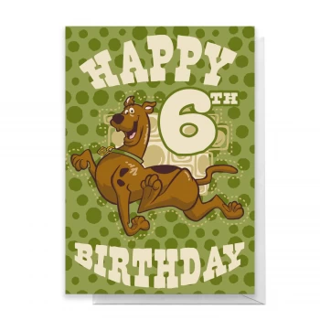 Scooby Doo 6th Birthday Greetings Card - Standard Card